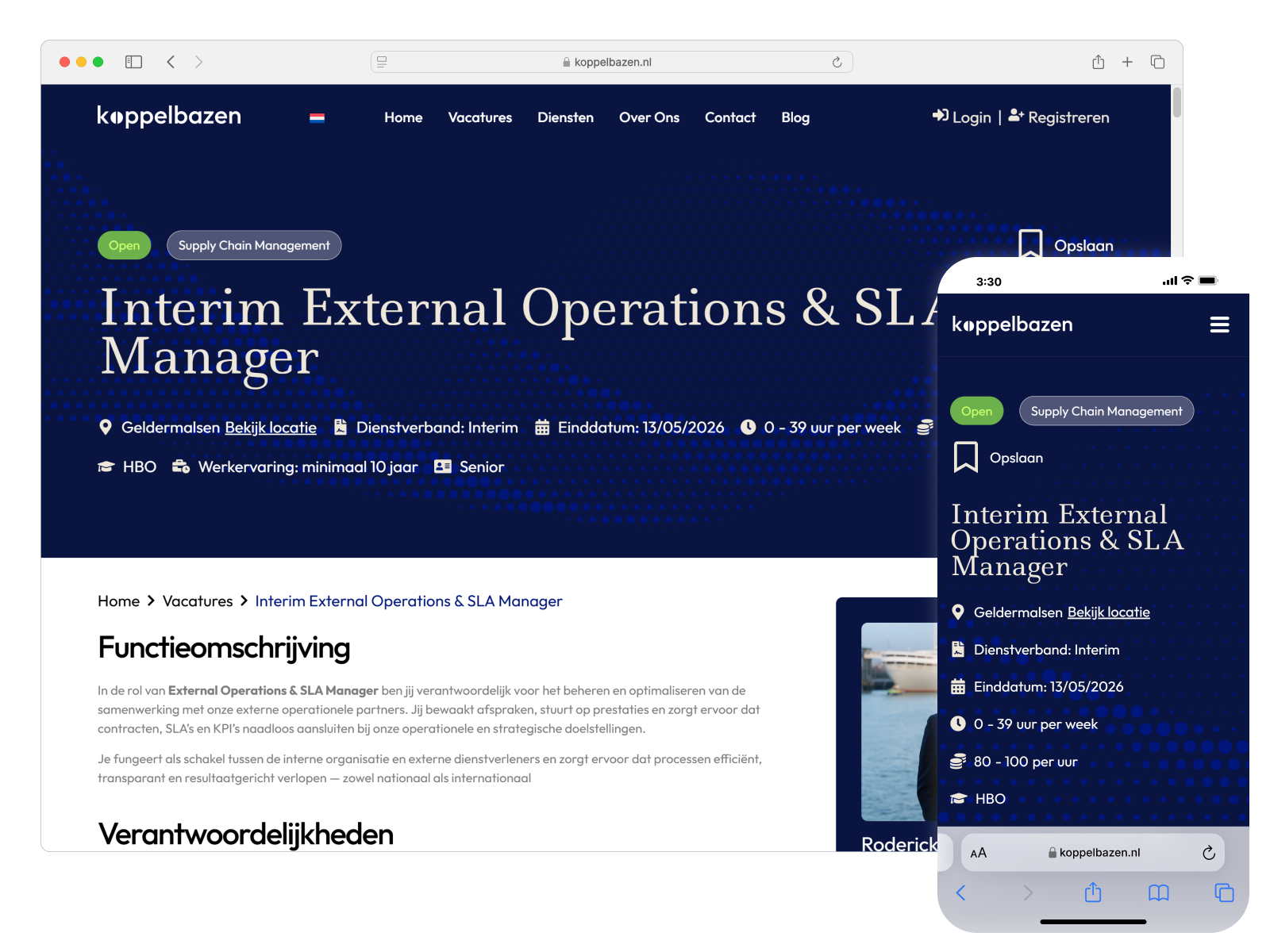 Koppelbazen Project Website Snapshot 5