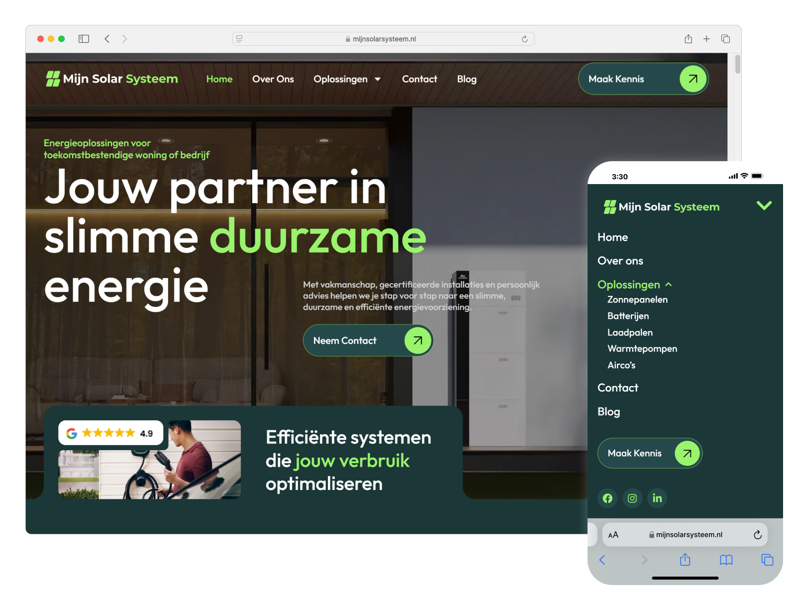 Mijn Solar Systeem Website Snapshot 1